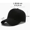 Gorras de béisbol de talla grande para hombre y mujer, gorras Snapback de Color sólido de cabeza grande, 56-59cm, 60-64cm, Unisex, de algodón, Hip Hop, Sun CapsBall