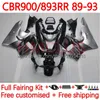 Body Kit für Honda CBR 893RR 900RR CBR893 CBR 900 893 RR CC 89-97 Bodywork 119no.3 893cc CBR893RR 89 90 91 92 93 CBR