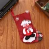 Christmas Cartoon Stocking Santa Claus Snowman Elk Xmas Sock Candy Gift Socks Bag Festival hängande dekor Rekvisita festtillbehör