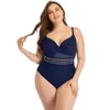 Kvinnor plus storlek badkläder mode baddräkt bad bad strandkläder siamese multi-färg ett stycke rand ingen behå underwire support sommar baddräkter bikinis 001