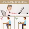 Rainbeam Book Stand Stand Reading Riser Aluminio Workstation Stand Height Holdible Lap Desk Notebook Tablet Holder 220628