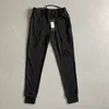 CP Men Casual Cotton Pants Diagonal Fleece Lens Sweatpants Elastic Waist Pocket Pants