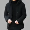 inverno uomo di alta qualità Parka Outwear inverno caldo casual tutto-fiammifero cappotto da uomo maschile giacche con cappuccio antivento imbottito soprabito cappotto 201209