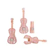 Packing Empty Bottle New Arrival 12.1mm Mini Violin Lipstick Tube DIY Creative Rose Gold Refillable Portable Cosmetic Packaging Container