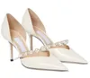 Summer Luxury Josefine Sandals Shoes Crystal Strappy Brands Lady High Heels Bridal Wedding Party Sexig Walking Nude Black White Luxurious Designer