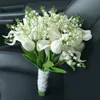 Bouquet di fiori per matrimoni per accessori per la sposa Calla Lily Bridal Bouquet Bridesmaids White Tulip Valley Decorazione matrimoniale