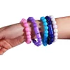 Pure Color Bead Armband Micro USB Cables Typ C Datasynkronisering Laddning Kabelkabel för Samsung Huawei Android Mobiltelefonladdningstråd