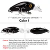 200pcs/lot 9 Colors ABS Plastic Crankbait Fishing Lure 4.5cm/4g Artificial Print Hard Bait 10# 2 Hook Tackle K1623