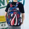 X Grundschulrucksack TASCHE für Jungen der 3. bis 6. Klasse Trend Light Shark Junior-Rucksack mit kontrahierter Persönlichkeit