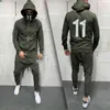 Casual Suit Men's Korean Youth Sports Fitness Running Basketball Hooded Sweater Slim Legged Pants