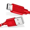 Nya 10 färger flätad mikro USB -kabel typ C -kablar 1m 2m 3m för höghastighetstelefon Fast Charger Sync Data Cord för Samsung Android LG -telefonkablar