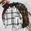 Ruihuo Lange Mouw Rood Zwart Plaid Shirt Mannen Slim Fit Katoen Casual Shirts Kleding Modemerk M-3XL Lente 220321