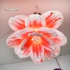 2m/3m pendurado LED LED Balão de flores rosa Blow up Blooming Flower Light para decoração de festa