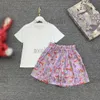 concepteur filles survêtements haut de gamme t-shirts shorts 2 pièces ensembles marque enfants été enfants sport t-shirts vêtements costumes courts 1867105