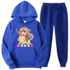 Survêtements pour hommes Toradora couleur unie hommes Anime Set hommes et femmes Chibi Hoodies pantalons survêtement deux pièces vêtements de sport à la mode SetM