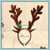 Christmas Decorations Festive Party Supplies Home Garden Ll Headband Hat Fancy Dress Hats Reindeer Antlers Santa Xmas Ki Dhbsi