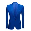Mannelijke trouwjurk Royal Blue Herenpakken Blazer Suits Avond Club Suit 2 Stuks (jas + Broek) 220409