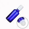 Lege verpakking groene blauwe fles witte schroefdeksel etherische olie stalen roller flesjes Draagbare navulbare cosmetische verpakking container 5ml 10ml 15ml 20ml 30ml 50ml 100ml