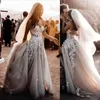 Sweetheart moderne Beading Robes de mariée Tulle 3D-Floral Appliques Robes de mariée Enceinte Mariage de jardin élégant pour femme