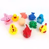 110 Pcsset Baby Cute Animals Bath Toy Swimming Water Toys Soft Rubber Float Squeeze Sound Kids Wash Play Funny Gift 220531