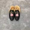 Designer Princetown Slippers Dames Mannen Echt Leer Muilezels Loafers Slipper Bont Slippers met Gesp Mode guccie Dames Heren Jurk Dames