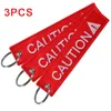 Keychains 3Pcs/lot Remove Before Flight For Aviation Gifts Embroidery Customize Keyring Key Holder Cars Sleutelhanger Emel22