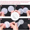 1 Juego de acrílico transparente círculo espacios en blanco llavero borlas conjunto acrílico círculo llavero borlas anillos de salto para joyería DIY llaveros 220516