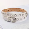 Belts Women Belt Classic Retro Hole Grunge Punk para Liga Pin Fuckle Leather Chants Dresses Biéis Fred22