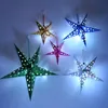 Julekorationer Merry Prekord Lysande stjärna för trädtopperdekor färgglada hantverk Xmas Diy Accessories Gift Homechristmas