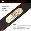 Genuine Leather Dog Collar Personalized Dog Nameplate Collars Pitubull German Shepherd Large Dogs Tag Collars Rich Brown 220610