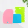 Useful Cream Scraper Suit DIY Kitchen Baking Straight Arc Tooth Shape Bread Cutter Plastic Cake Pastry Fondant Tools