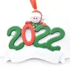 2022 Resin Kerstdecoraties Outdoor Tree Ornamens Heads Diy Hangers Party Favor cadeau 0811