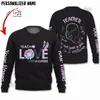 PLstar Cosmos 3DPrinted est Teacher Gift Nom personnalisé Travailleur Unique Hrajuku Streetwear Unisexe Casual Hoodies Zip Sweatshirt A2 220713