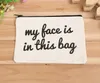 Partihandel 19cmx15cm Blank Canvas Zipper Pencil Bag Fodral Pen Peues Bomull Kosmetiska Väskor Makeup Väskor Mobiltelefon Koppling RRA13019