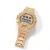 Luxury Full Diamond Watch Gold Watches Designer Mens Titta på Högkvalitativt elektroniska digitala armbandsur
