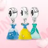 The New 925 Sterling Silver Charm Princess Castle Castle Beendant Beautant and Beast مناسبة للنساء البدائي للنساء DIY NO0J