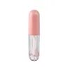 2 ml Kompakt Mini Clear Plastic Lip Glaze Bottle Portable Beauty Makeup Refillable Container Tom kosmetisk förpackning Rund läppglansrör