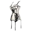 Nxy مثير مجموعة مثير الملابس الداخلية الصدرية تصميم الأزياء إمرأة بوستير مشد حزام الخصر الأزهار الأبيض النوم مع الرباط 0423