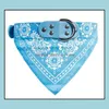 Regolabile Pet Dog Cat Bandana Sciarpa Collare Fazzoletto da collo Triangolo Collari Cucciolo Moda Collane Drop Delivery 2021 Guinzagli Forniture Home