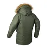 Мужские девчонки мужской парк 2022 зима N3B Puffer Jacket Men Long Canada Caste Военный меховой капюшон теплый траншея тактический бомбардировщик