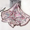 Silk Scarf Women 70 70cm new Dragonfly Print Decorative Scarf Small Squares Head Scarf Bag Decorative Scarves