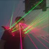 Decorazione per feste Rosso Verde Colore Laser Uomo Gilet Bar Puntelli Gilet Costumi Esecuzione di spettacoli di danza luminosi illuminati AbbigliamentoFesta