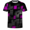 Męska koszulka Summer Casual Black Black 3D Męski T-shirt kreskówka Top Hip Hop Street krótkie rękawa L220704