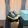 Designer Curb Sneakers Luxus Schnürschuhe geprägte Ledermänner Frauen in Nappa-Kalbslederschuh