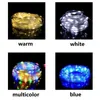 LED LED Solar String Lights في الهواء الطلق مقاوم للماء ، Garland Garland Solar Energy Christmas Wedding Garden Garden Decoration Trough Light J220531