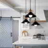 Подвесные лампы Черный E27 Современный промышленный 3 света люстры железная окрашенная полоса/потолочная тарелка диска гостиная кухня эль Ламппе