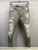 2022 nuovi uomini jeans foro blu chiaro grigio scuro Italia marca uomo pantaloni lunghi pantaloni streetwear denim skinny slim dritto biker jeans per D2 taglia superiore 28-38 A19