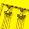 Dangle & Chandelier Egypt Turkish Classic Antique Women's Geometric Alloy Long Chain Tassel Jhumka Earrings 2022 Bohemia Drop EarringsDa