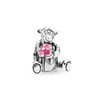 Se adapta a Pandora Pulseras Plata Rosa Corazón de dibujos animados Naipe Cuentas de póquer Granos sueltos de cristal Encantos para venta al por mayor Diy Collar europeo Accesorios de joyería