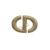 Broche de mujer de diseño completo de diamantes de diseño con letras de diamante Accesorios para hombres y mujeres de oro